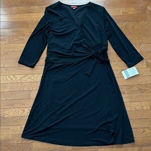 Merona Black Long Sleeve Wrap Dress